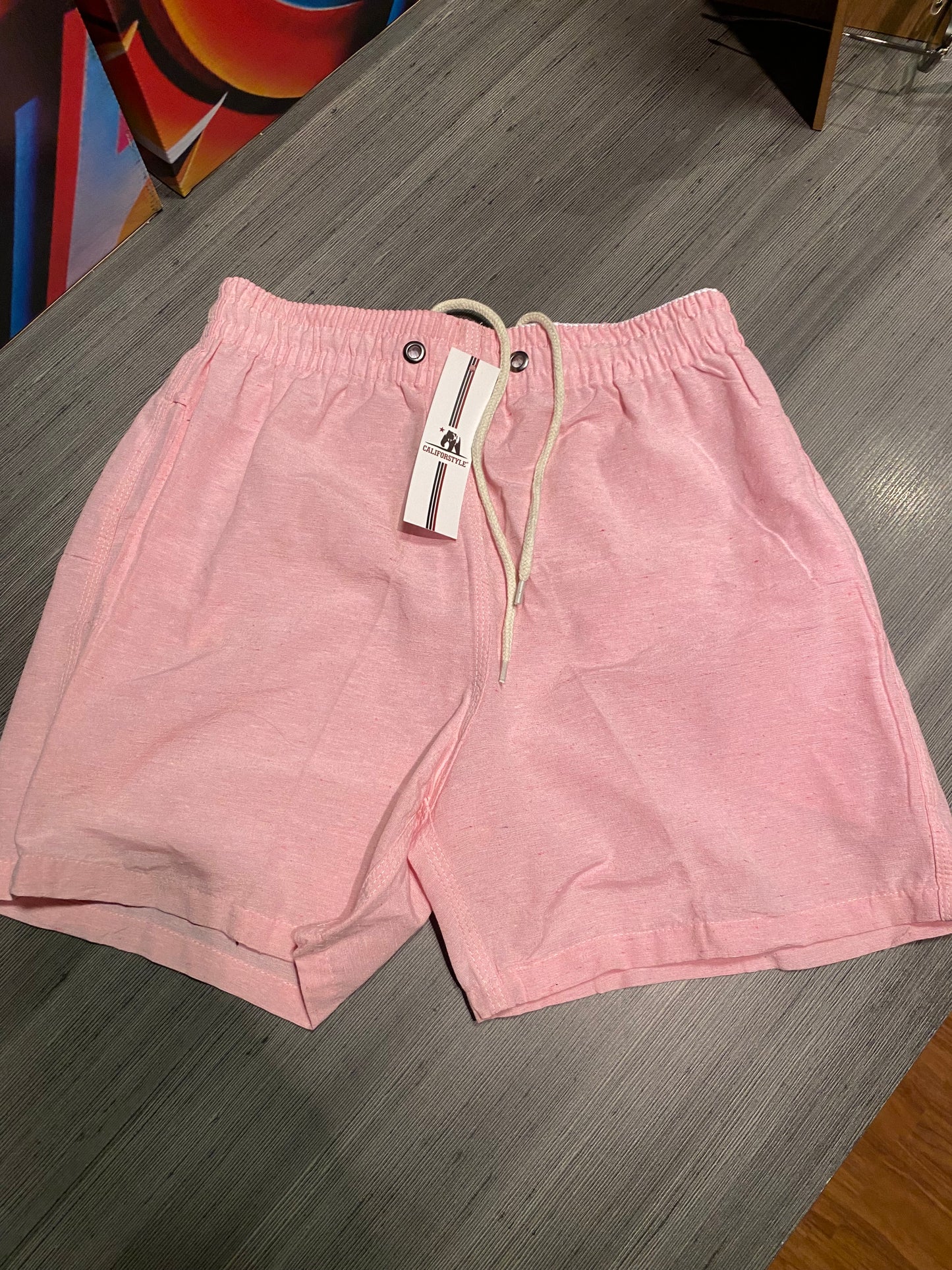 Short Mauricinho Linho Rosa