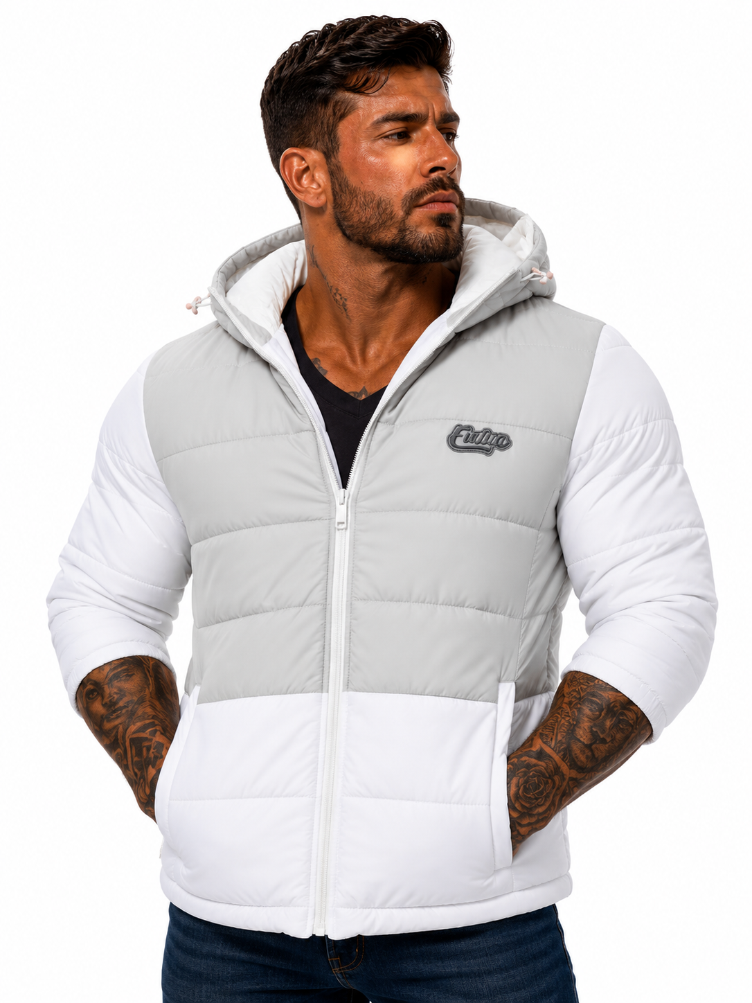Jaqueta Puffer Bicolor Premium