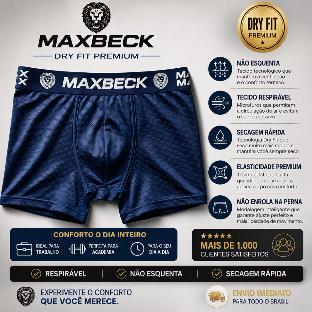 Kit com 3 Cuecas Boxer
