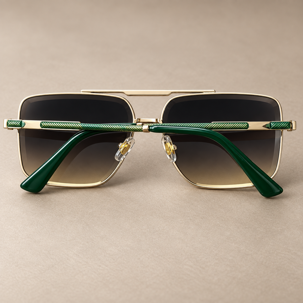 Óculos de Sol Vincit Premium Gold Green Fashion Luxo