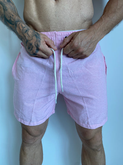 Short Mauricinho Linho Rosa