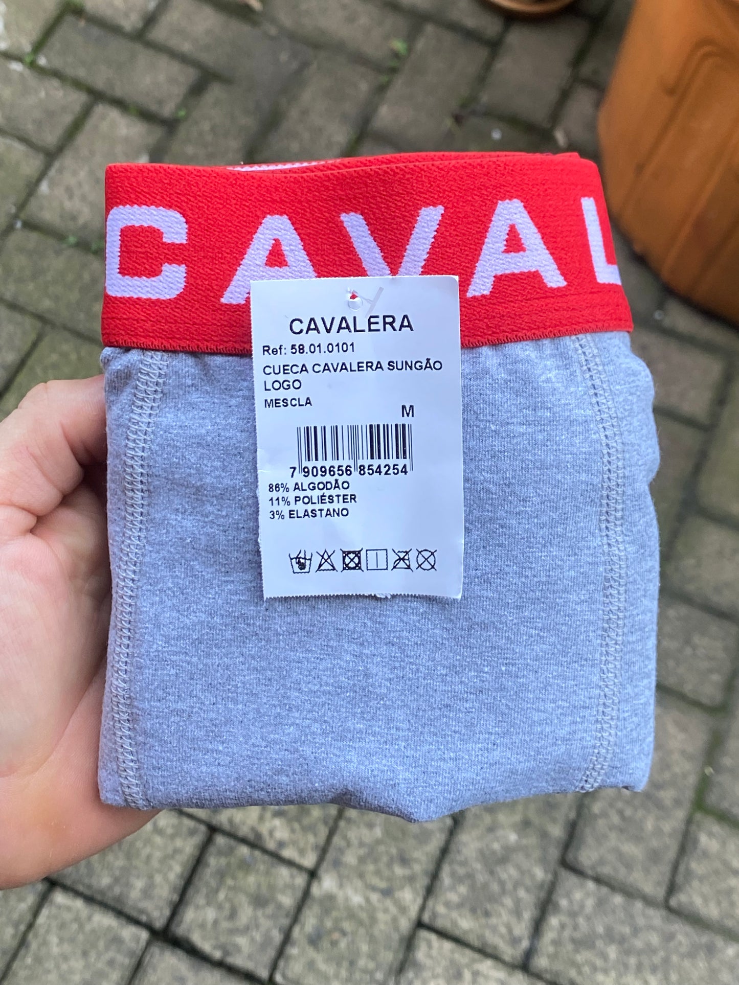 Cueca Cavalera Mescla Sungão Vermelha Logo