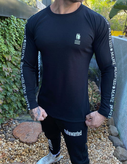 Camiseta Mahe Manga Longa Mônaco Black