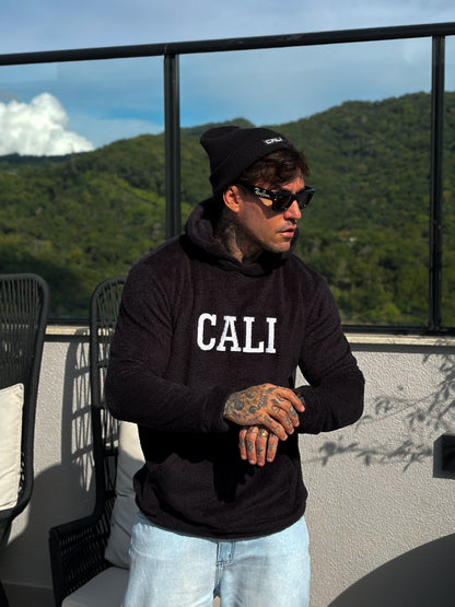 Gorro Canelado com Dobra Cali Black