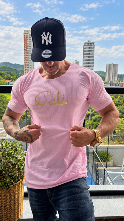 Camiseta Cali Canelada Rosé Gold
