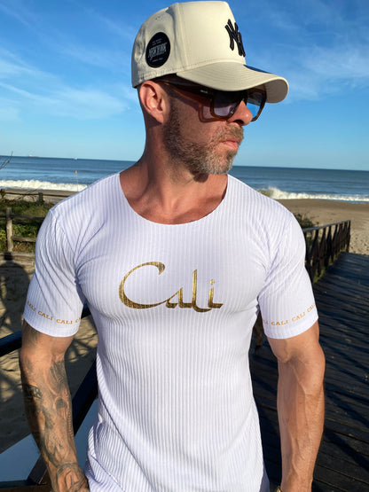 Camiseta Cali Canelada White Gold Árabe