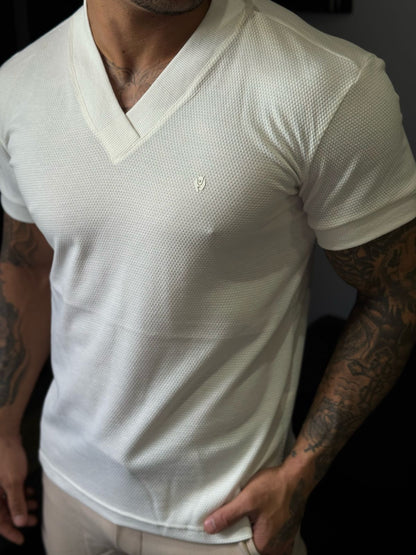 Camiseta Gola V White