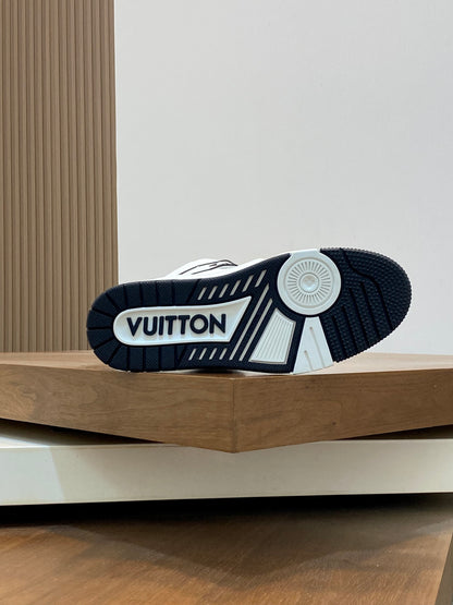 Tênis LV Luxuy importado Cano Alto Branco