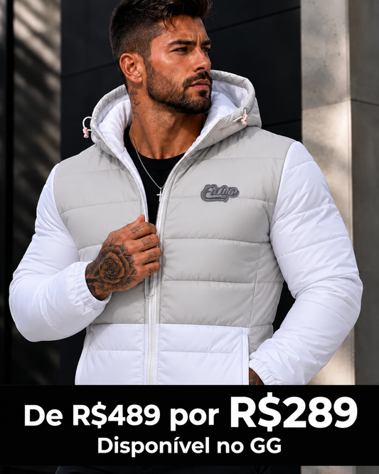 Jaqueta Puffer Bicolor Premium