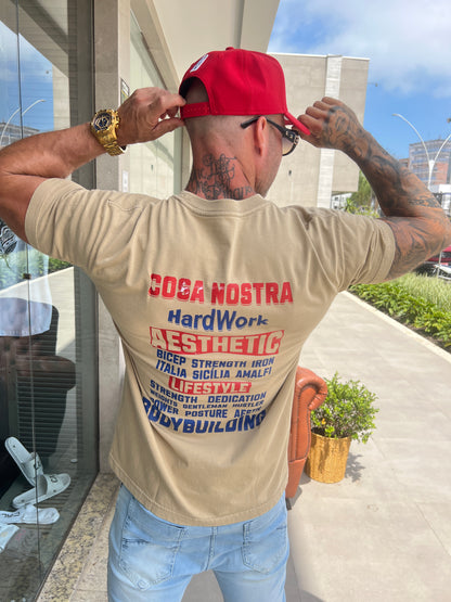 Camiseta Cosa Nostra Bege
