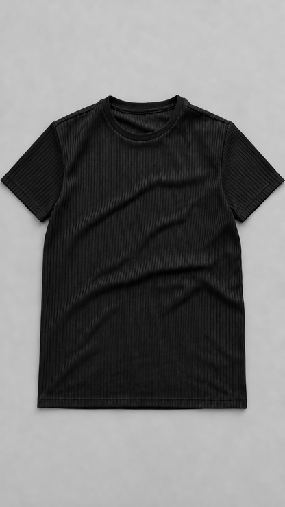 Camiseta Canelada Cali Black Minimalist