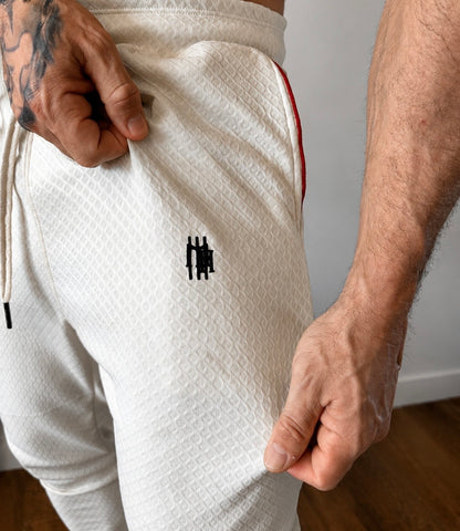 Calça Mahe Skinny Off White lista Red White