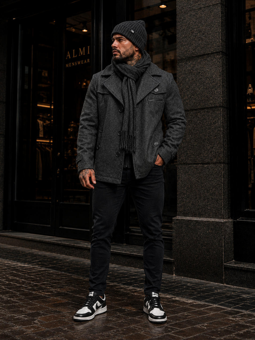 Casaco Lã Batida Elegance Premium Importado