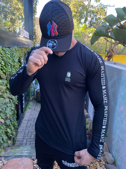 Camiseta Mahe Manga Longa Mônaco Black