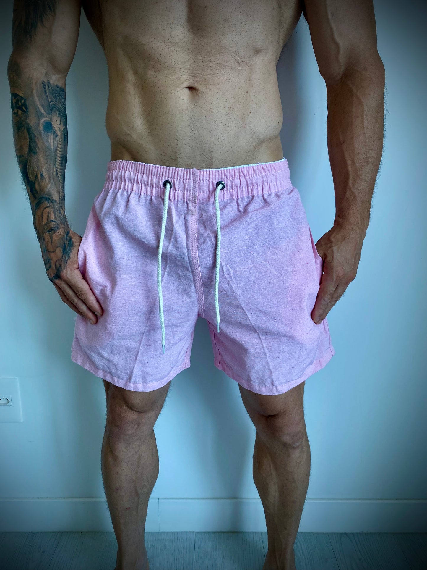 Short Mauricinho Linho Rosa