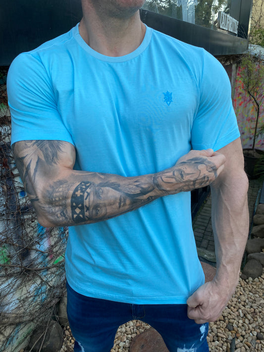 Camiseta Algodão Celeste