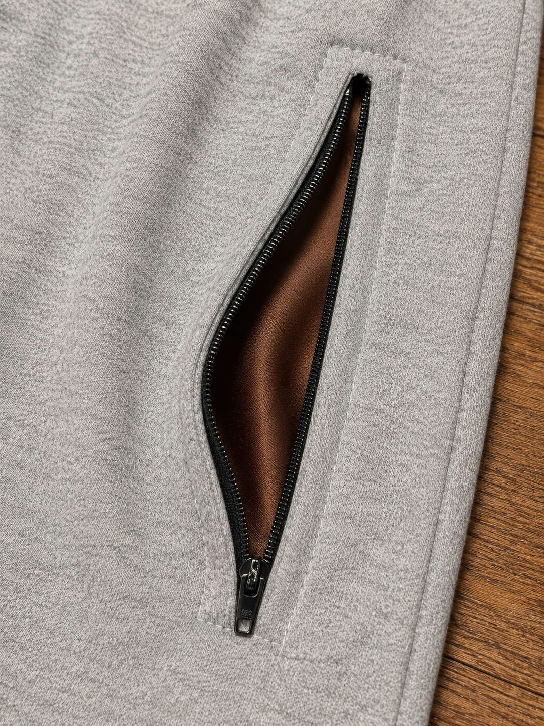 Calça Moletom Jogger LA Grey Ziper