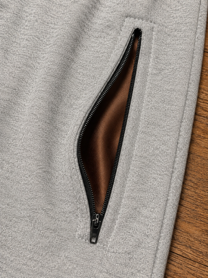 Calça Moletom Jogger LA Grey Ziper