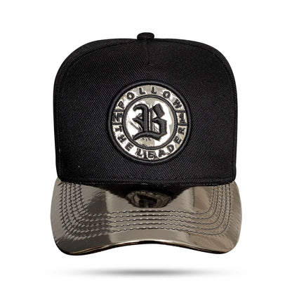 Boné Snapback Preto Follow Reflex Chumbo
