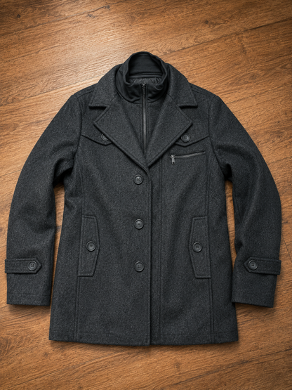 Casaco Lã Batida Elegance Premium Importado