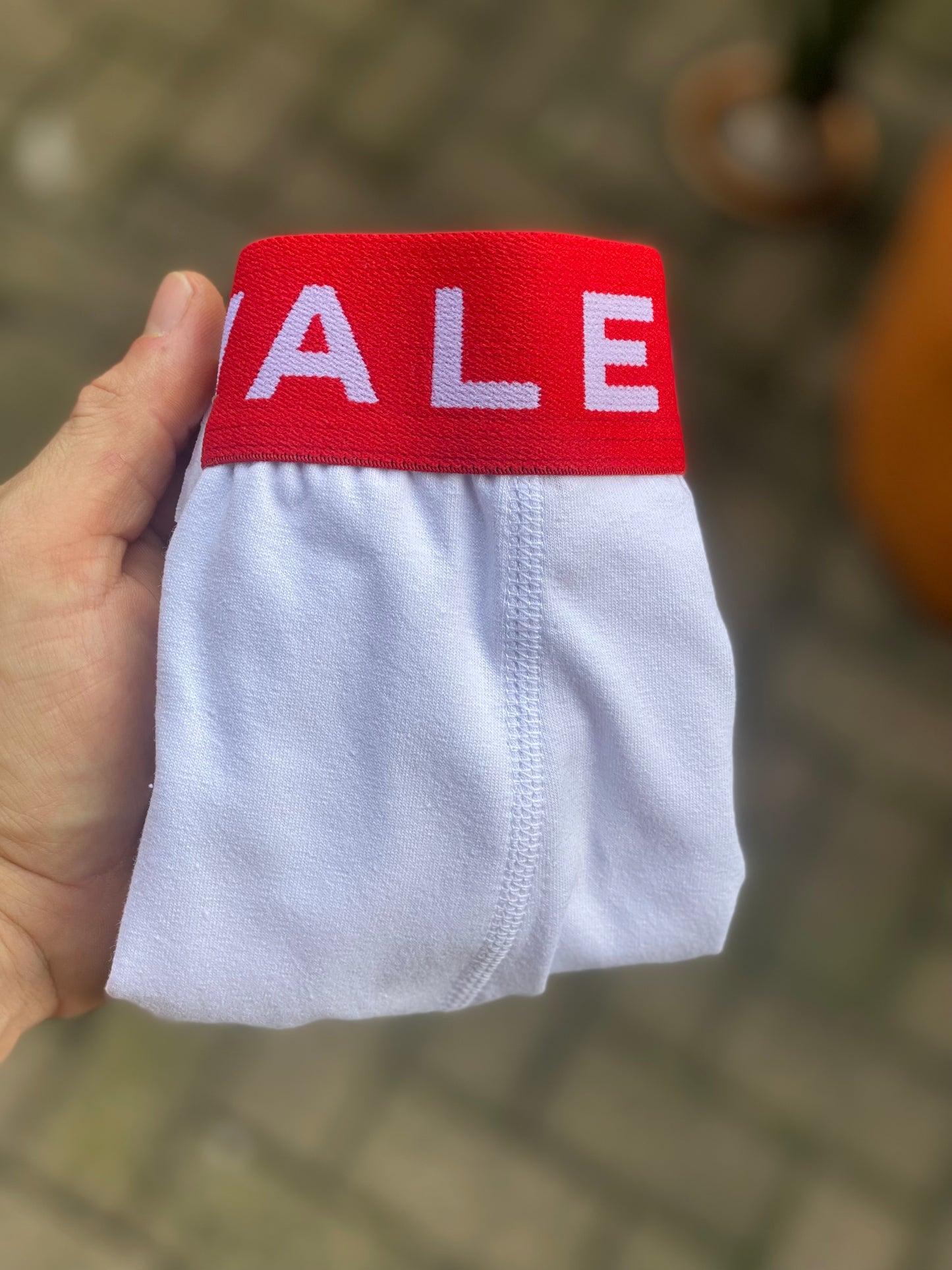 Cueca Cavalera Branca Boxer Vermelha Logo
