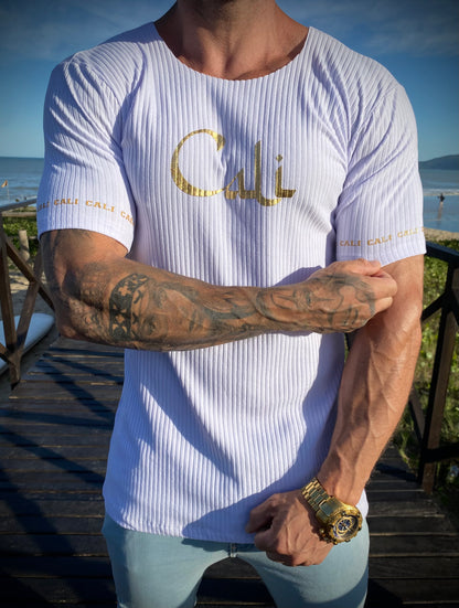 Camiseta Cali Canelada White Gold Árabe