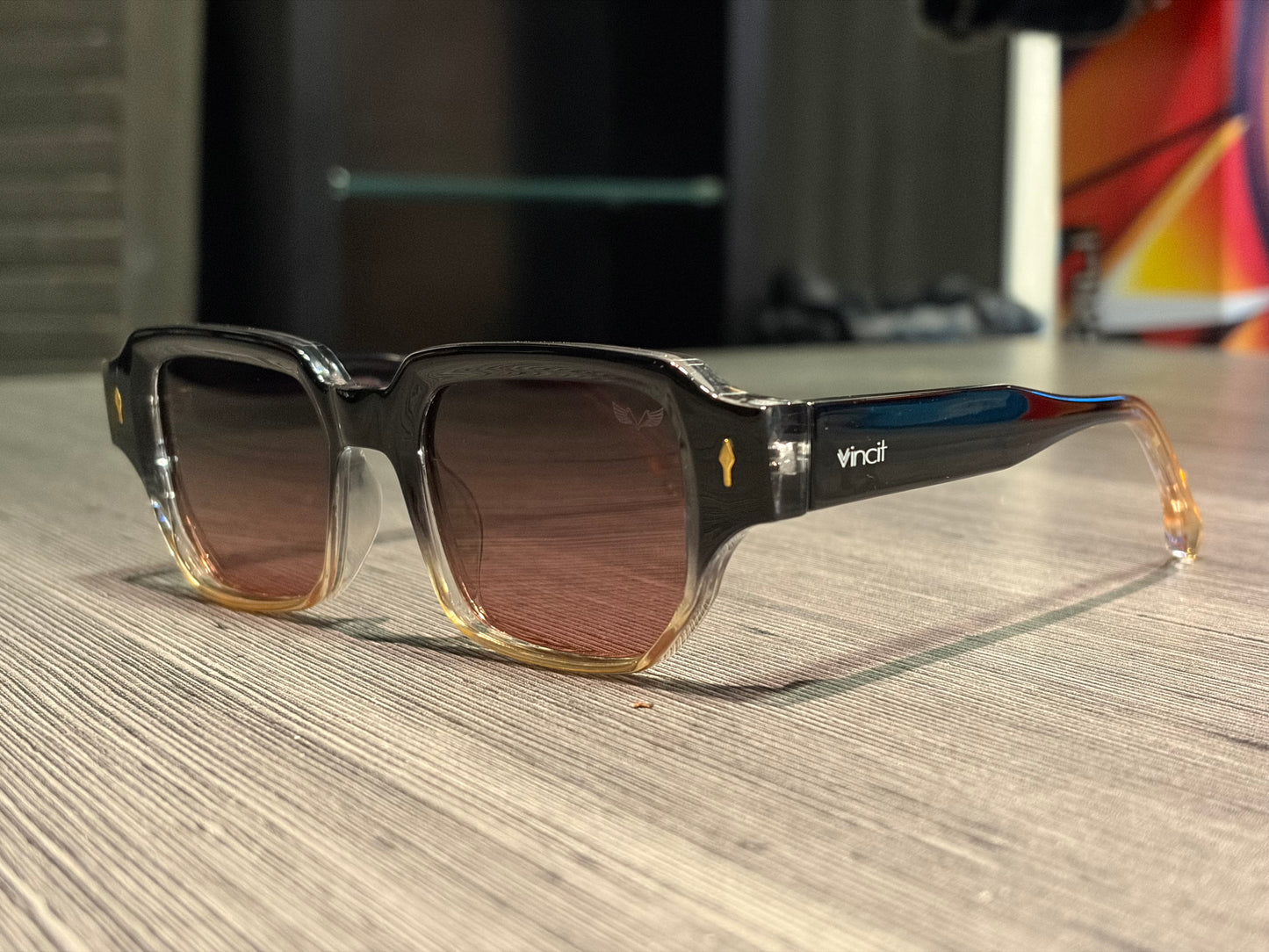 Óculos de Sol Vincit Underground Gold Black