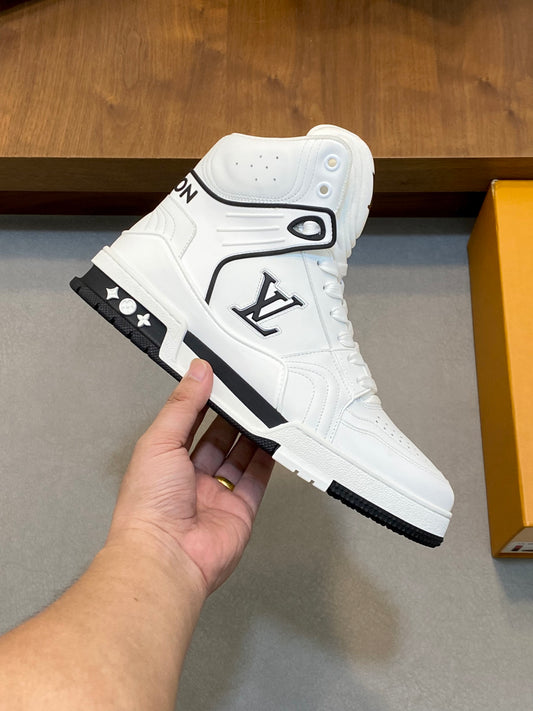 Tênis LV Luxuy importado Cano Alto Branco