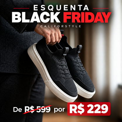 Tênis masculino casual Black White