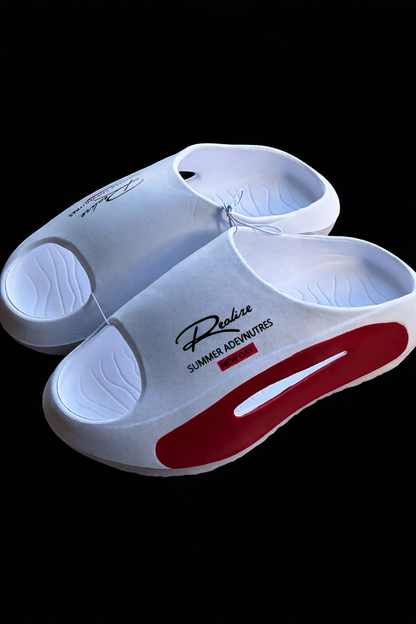 Chinelo Nuvem White Red Super Leve