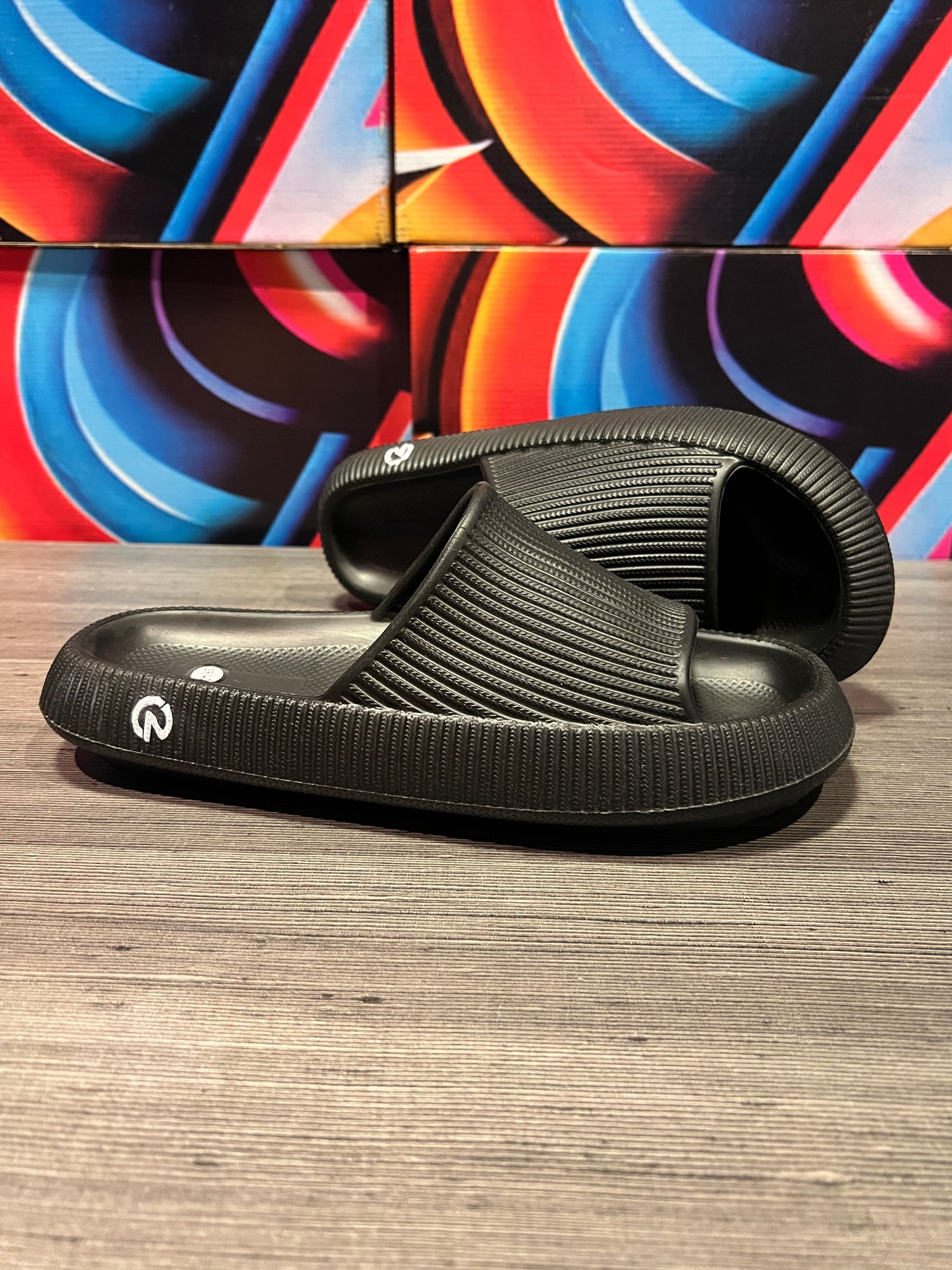 Chinelo Nuvem Preto Super Leve