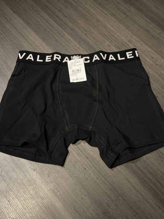 Cueca Cavalera Boxer Preto Logo