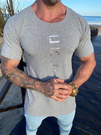 Camiseta Cali Canelada Grey
