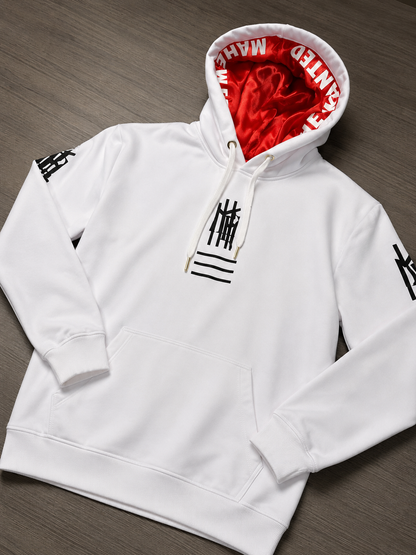 Moletom Canguru Mahe White Red