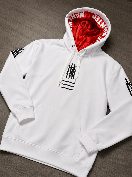 Moletom Canguru Mahe White Red
