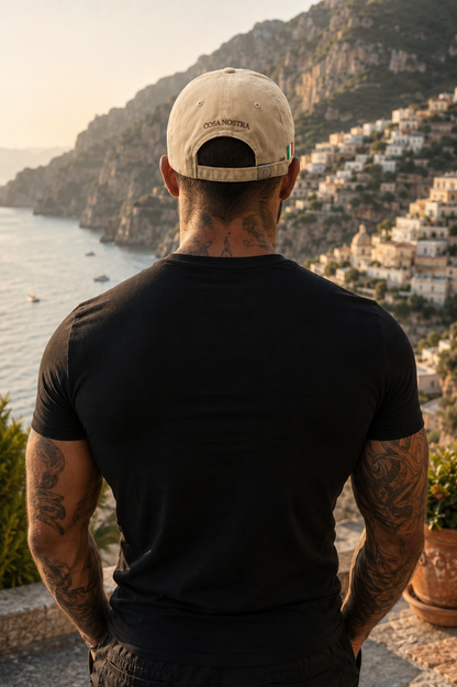 Boné Cosa Nostra Aba Curva Amalfi Coast Italia Bege