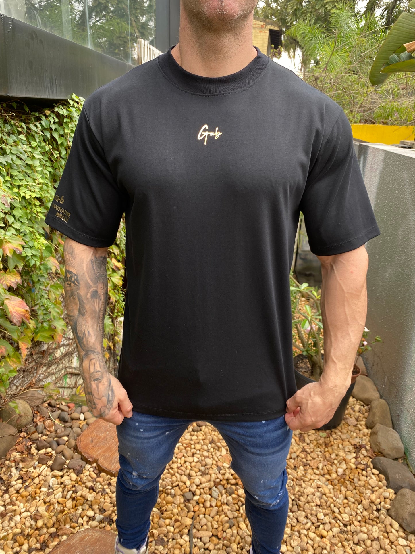 Camiseta Oversized GAB Black Gold
