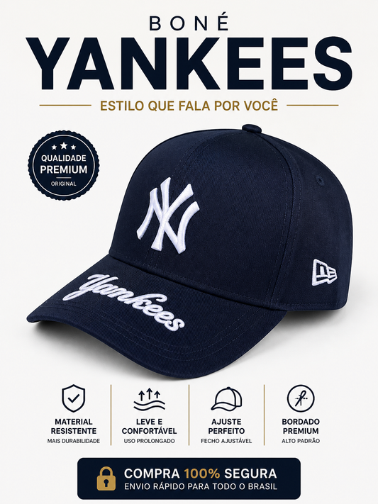 Boné New Era Yankess Marinho Branco