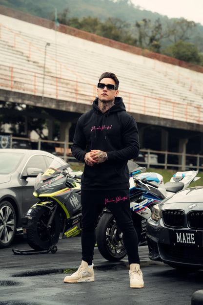 Moletom Canguru Mahe Black Pink