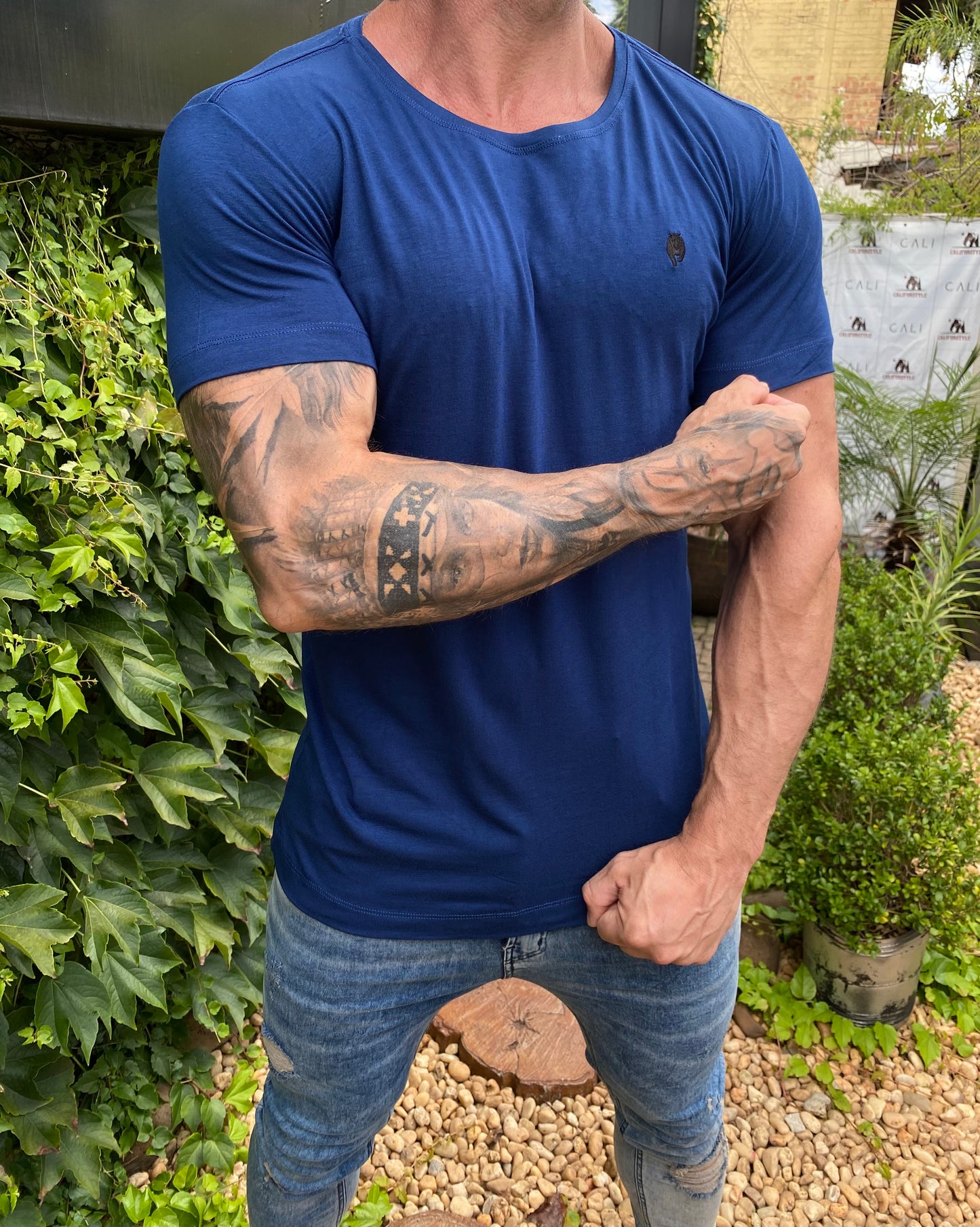 Camiseta Slim Marin