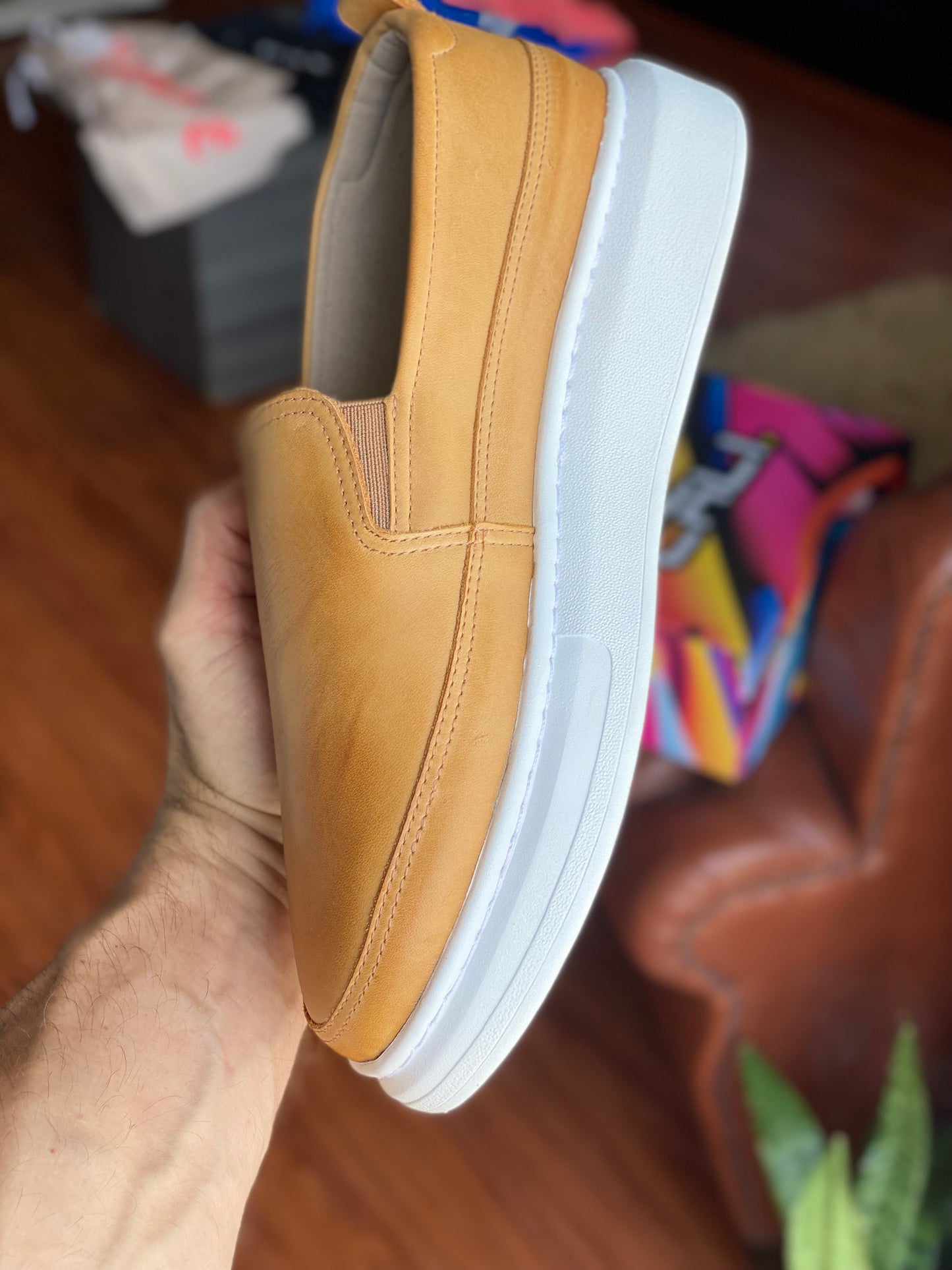 Tênis Cali Caramelo sem cadarço