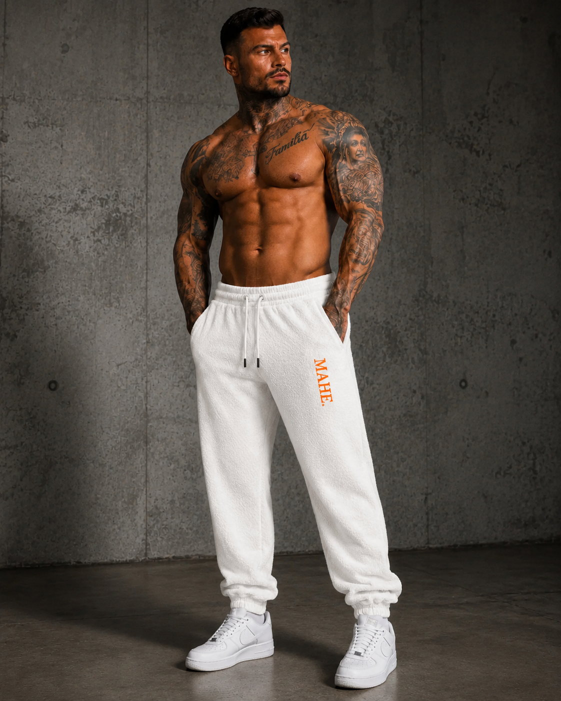 Calça Mahe Peluciada White Orange