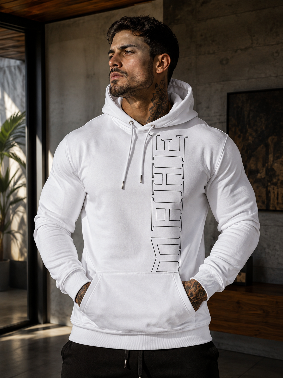 Moletom Canguru Mahe White Logo