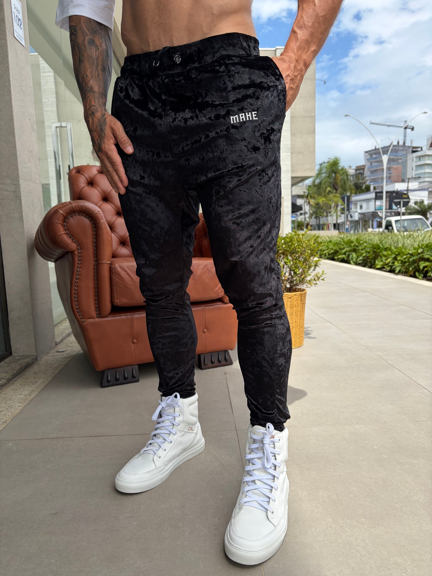 Calça Mahe Skinny Black Holografic