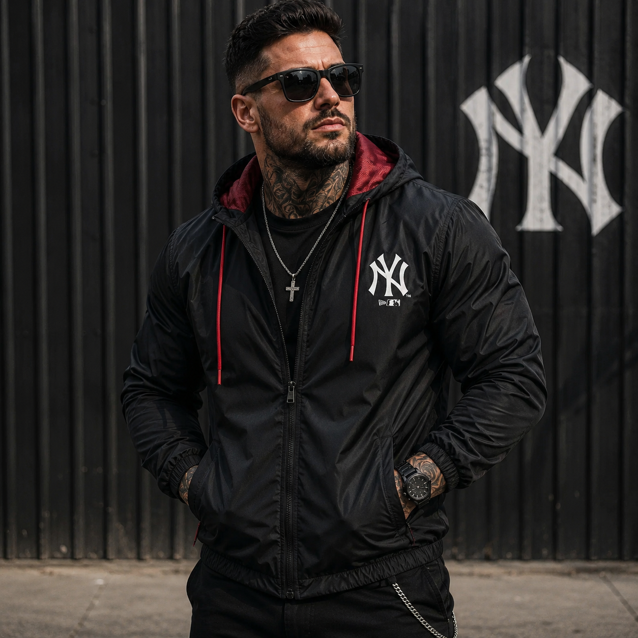 Jaqueta Corta Vento Windbreaker New York Yankees