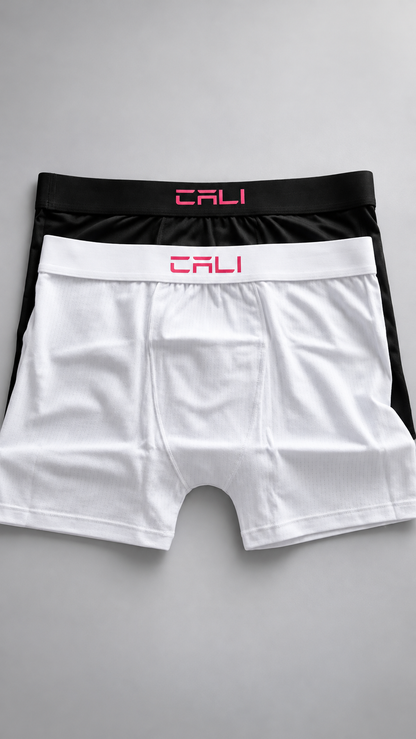 Kit com 2 Cueca, Preta e Rosa, Branca e Rosa