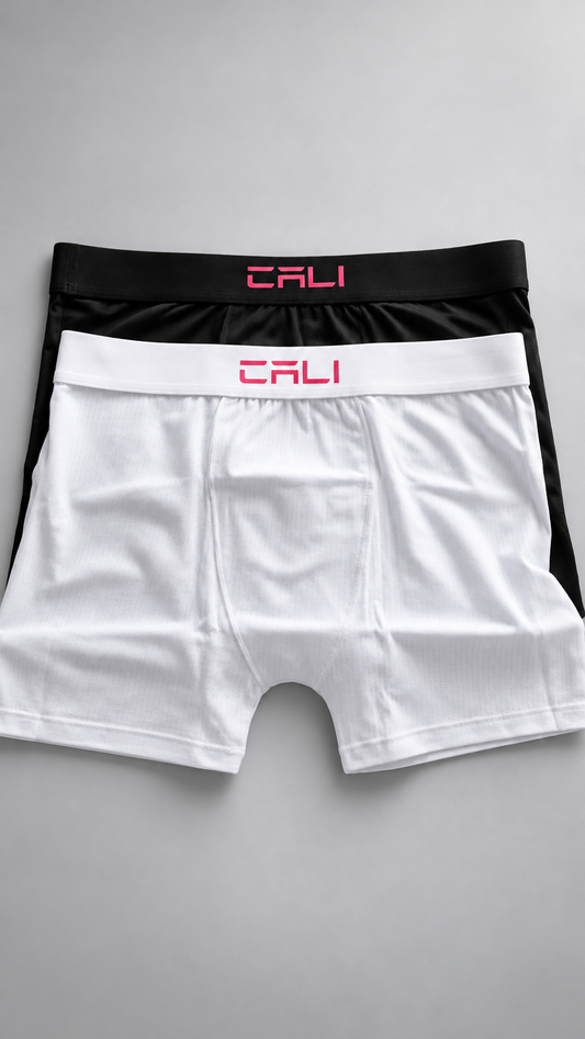 Kit com 2 Cueca, Preta e Rosa, Branca e Rosa