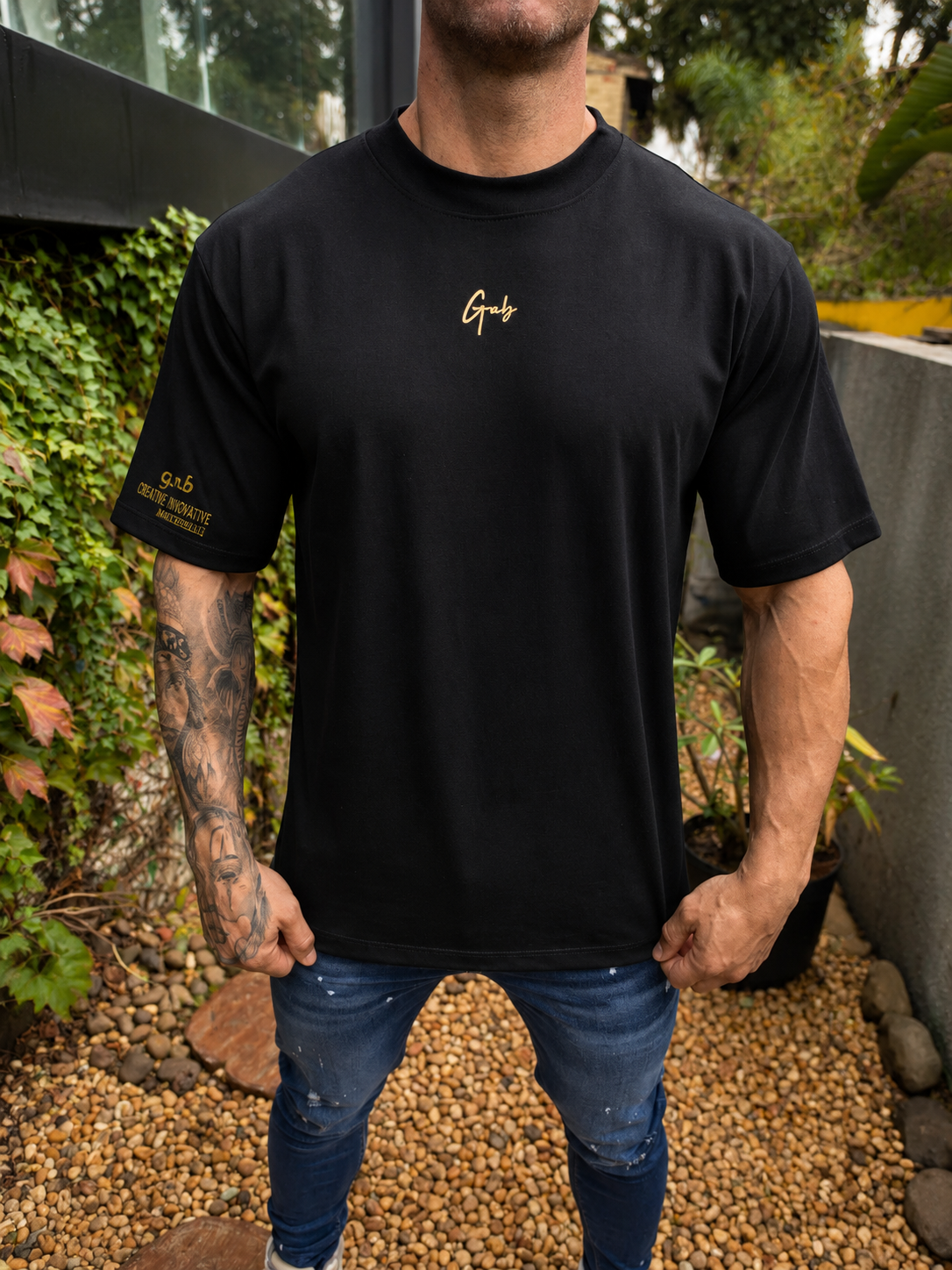 Camiseta Oversized GAB Black Gold