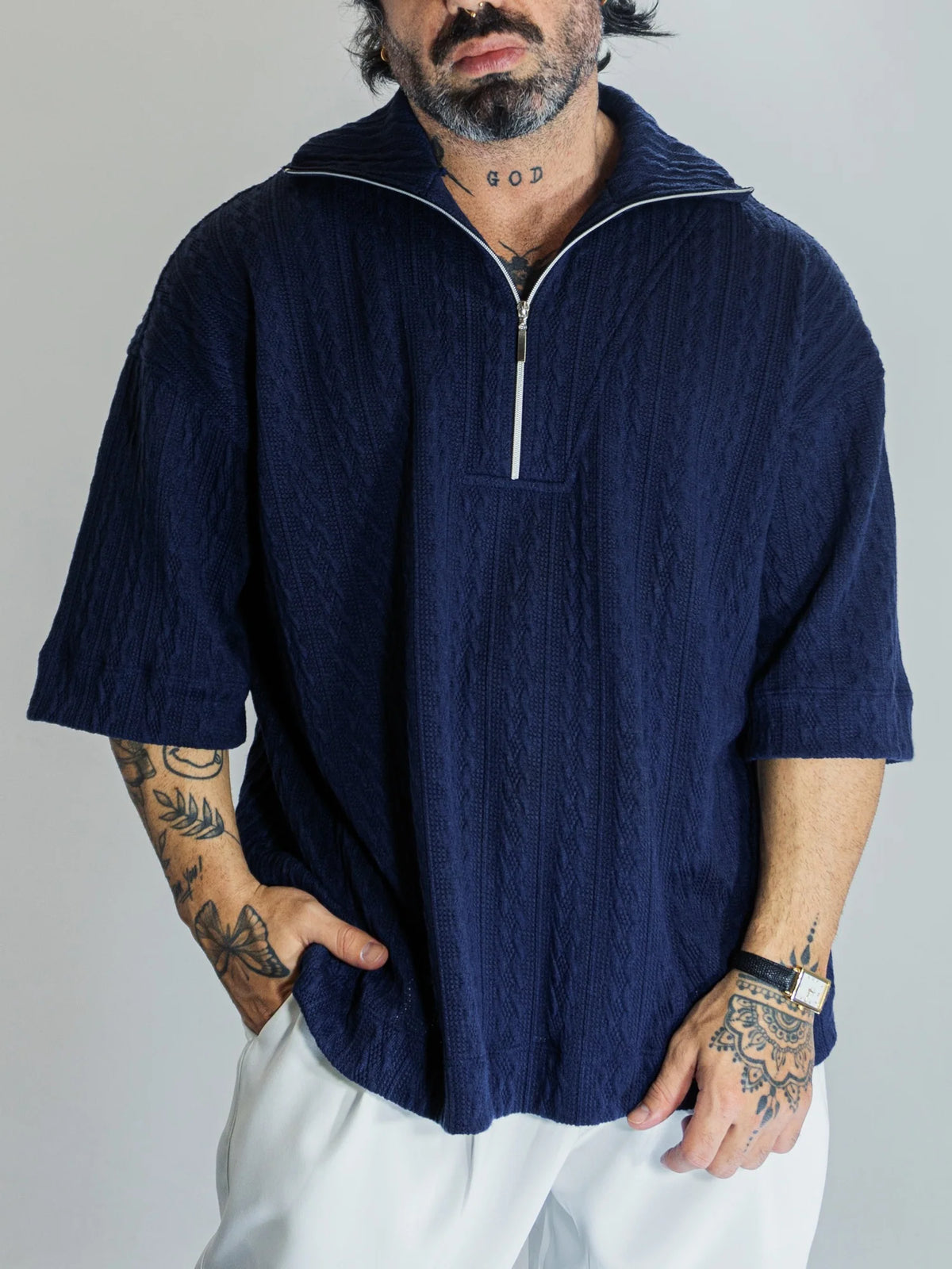 Camiseta Polo Mônaco - Marinho