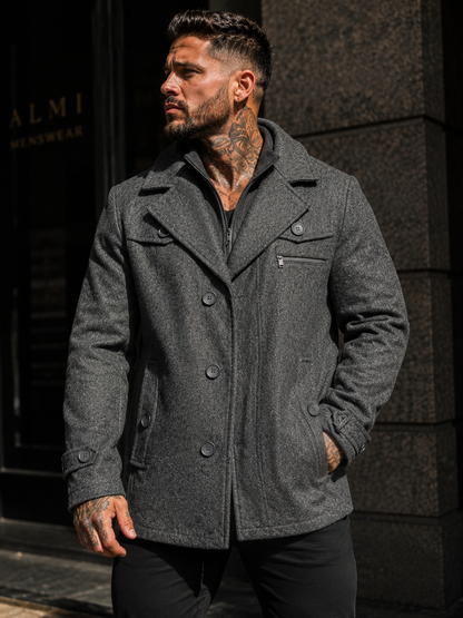 Casaco Lã Batida Elegance Premium Importado